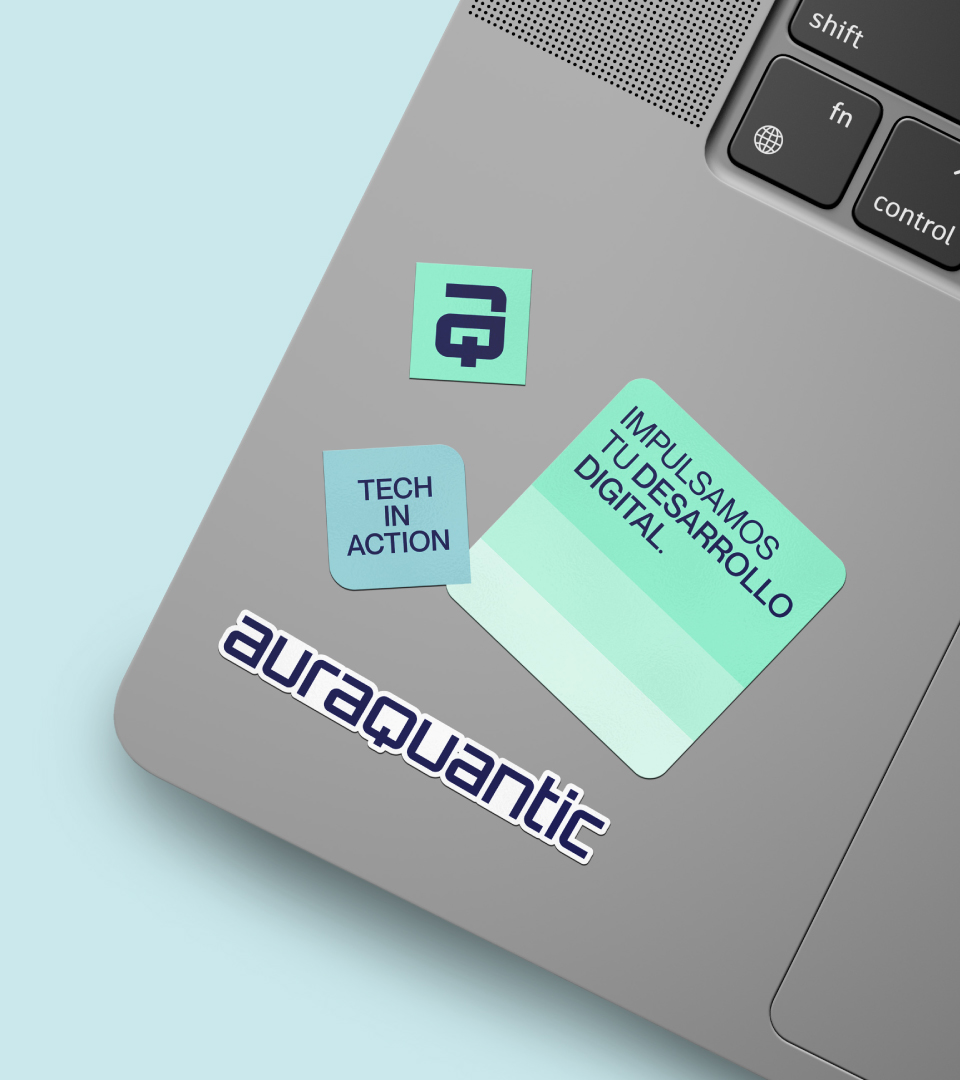 Pegatinas Portátil AuraQuantic Branding